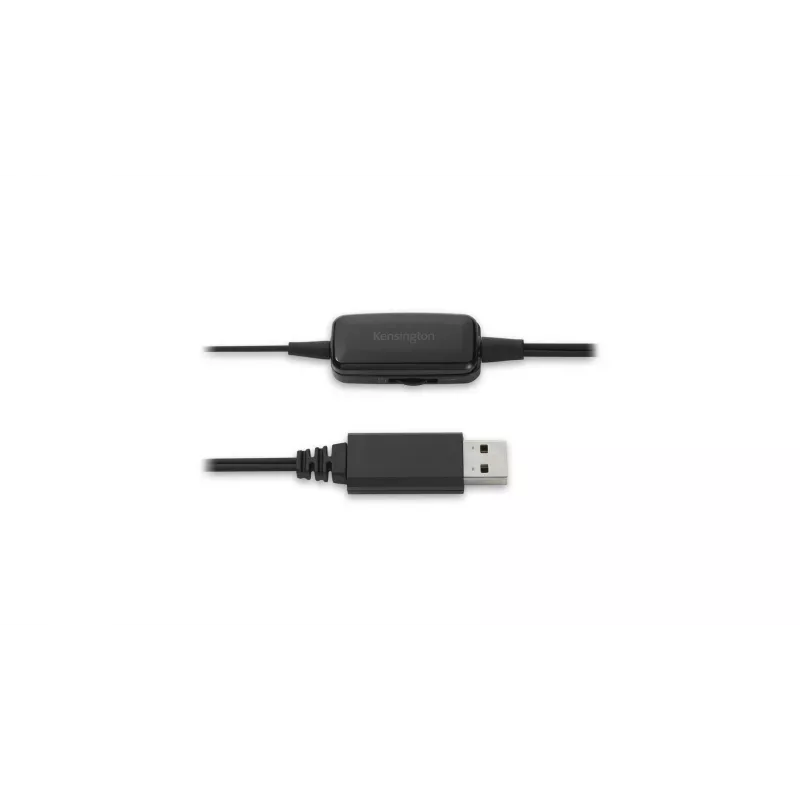 Kensington USB-mono-headset met inline-bediening, bedraad, kantoor/callcenter, headset, zwart
