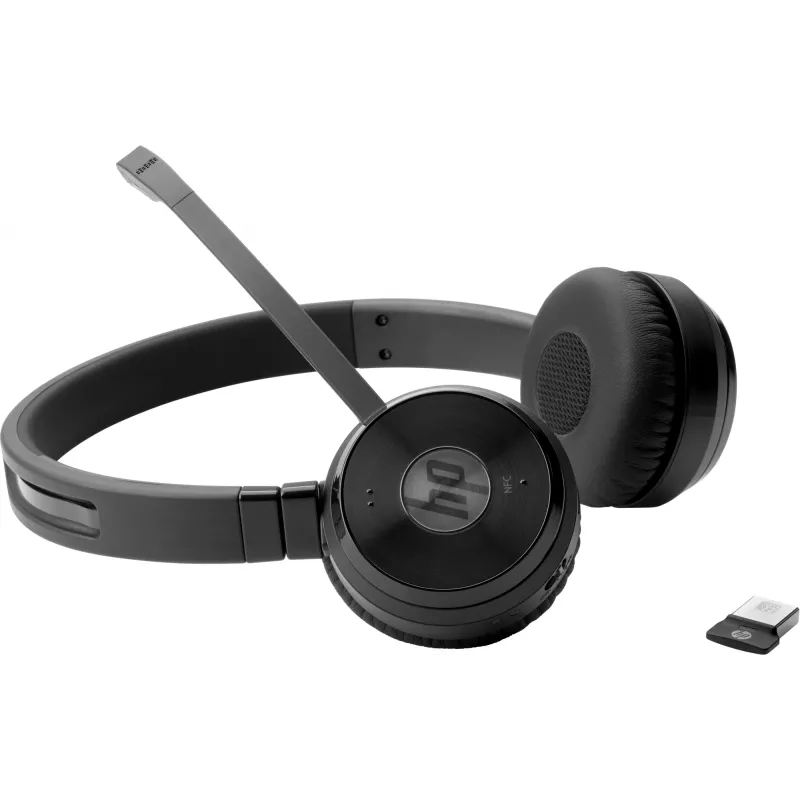 HP UC Wireless Duo-headset, draadloos, kantoor/callcenter, 310 g, headset, zwart
