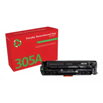 Everyday™ zwarte gereviseerde toner van Xerox compatibel met HP 305A (CE410A), standaardcapaciteit