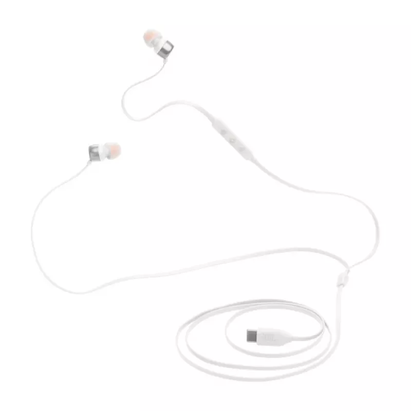JBL Tune 310C headset bedraad in-ear bellen/muziek USB Type-C wit