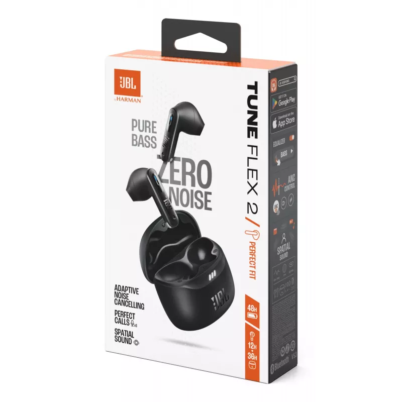 JBL Tune Flex 2 Headset True Wireless Stereo (TWS) In-ear Bellen/Muziek Bluetooth Zwart