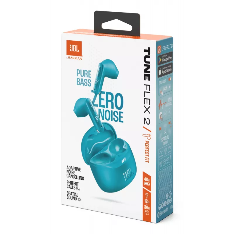 JBL Tune Flex 2 Headset True Wireless Stereo (TWS) In-ear Bellen/Muziek Bluetooth Turquoise