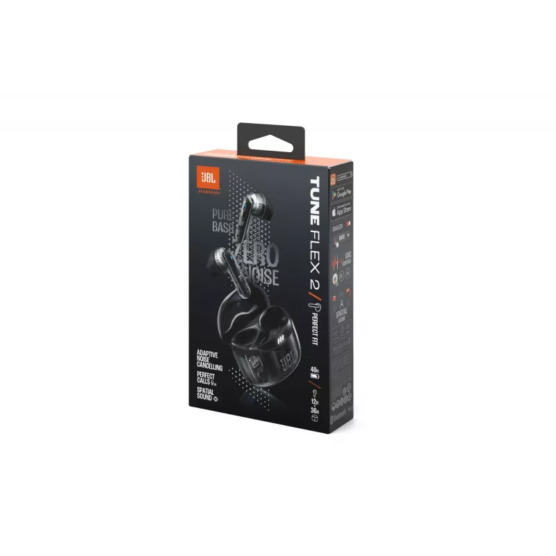 JBL Tune Flex 2 Ghost Edition Headset True Wireless Stereo (TWS) In-ear Bellen/Muziek Bluetooth Zwart