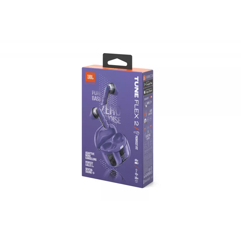 JBL Tune Flex 2 Ghost Edition Headset True Wireless Stereo (TWS) In-ear Bellen/Muziek Bluetooth Paars