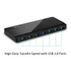 TP-Link UH700 Interface-hub USB 3.2 Gen 1 (3.1 Gen 1) Micro-B 5000 Mbit/s Zwart