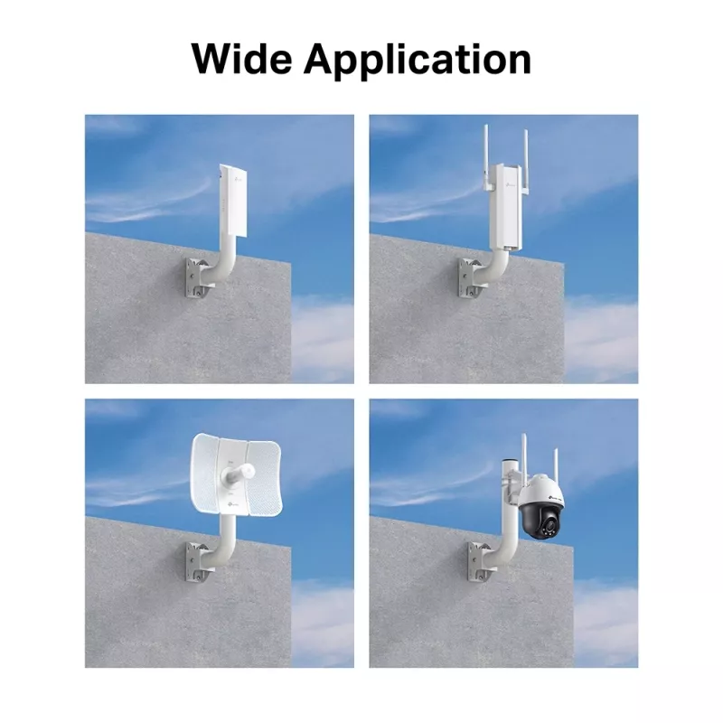 TP-Link Omada Mast-/muurmontageset voor outdoor-accesspoint, WLAN-accesspoint-houder, Wit, RVS, TP-Link, 400 g, 1 stuks