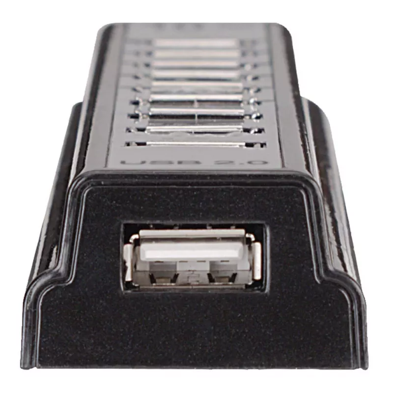 USB-hub Manhattan USB-A 10-poorts, 480 Mbit/s, Zwart