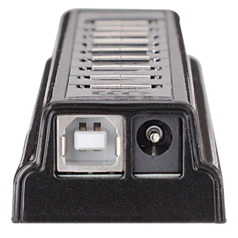 USB-hub Manhattan USB-A 10-poorts, 480 Mbit/s, Zwart