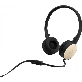 HP stereo headset H2800 (zwart met zijdegoud), bedraad, gesprekken/muziek, 125 g, headset, zwart, goud