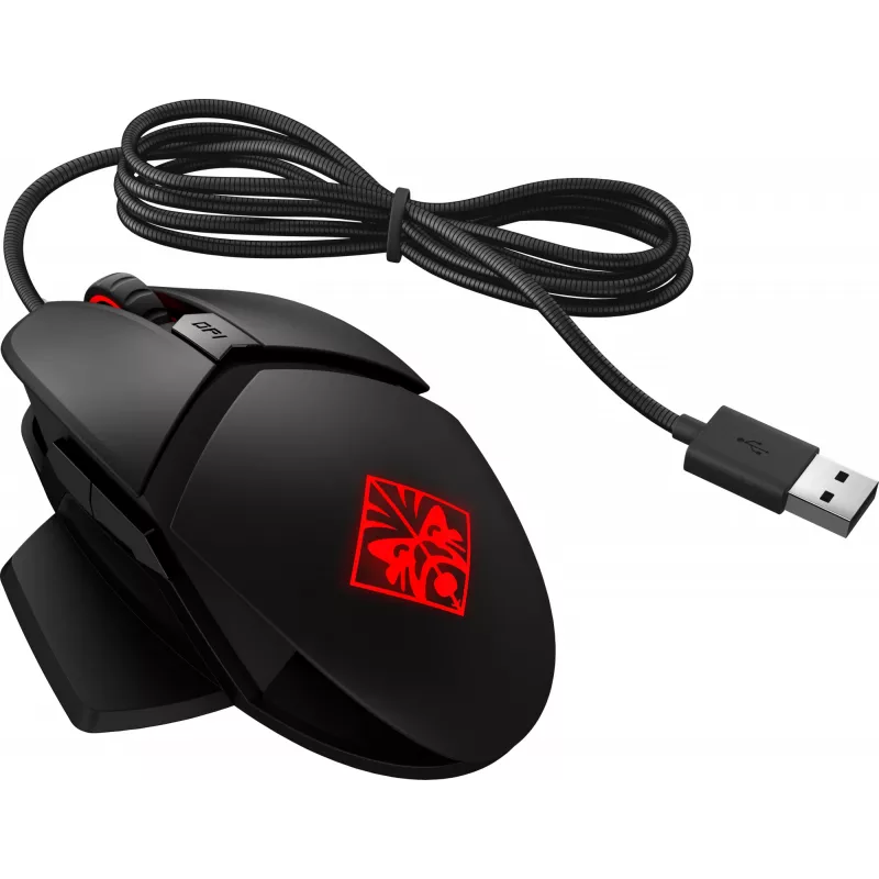 HP OMEN by Reactor muis, rechtshandig, optisch, USB Type-A, 16000 DPI, 0,2 ms, zwart