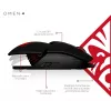 HP OMEN by Reactor muis, rechtshandig, optisch, USB Type-A, 16000 DPI, 0,2 ms, zwart