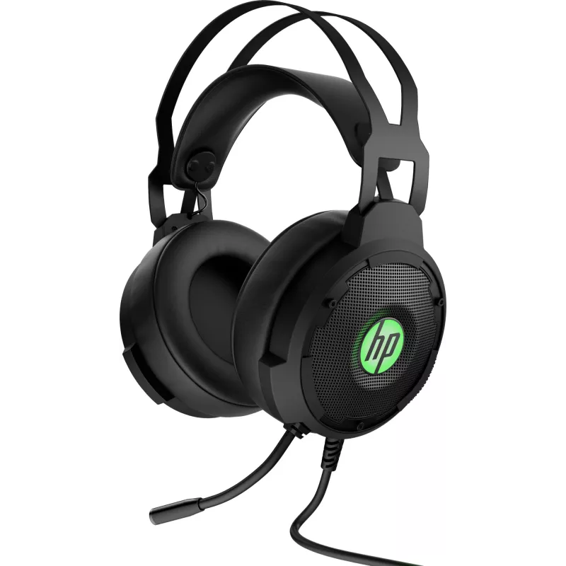 HP Pavilion Gaming headset 600, bedraad, gaming, 360 g, headset, zwart, groen