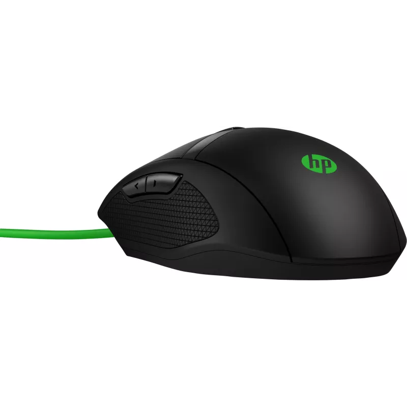HP Pavilion Gaming muis 300, voor beide handen, optisch, USB Type-A, 5000 dpi, zwart, groen