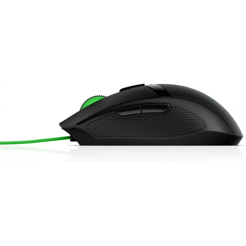 HP Pavilion Gaming muis 300, voor beide handen, optisch, USB Type-A, 5000 dpi, zwart, groen