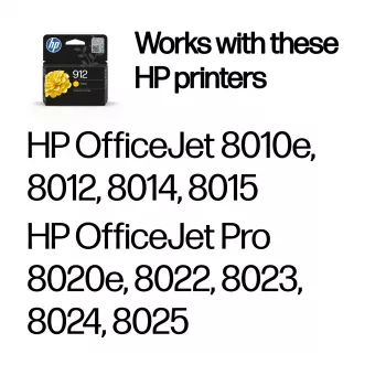 HP 912 gele originele inktcartridge, geel, 1 st., 315 pagina's