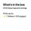 HP 912 gele originele inktcartridge, geel, 1 st., 315 pagina's