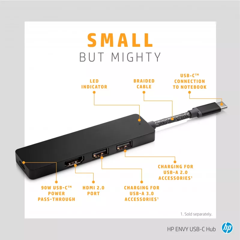 HP ENVY USB-C-hub USB 3.2 Gen 1 (3.1 Gen 1) Type-C