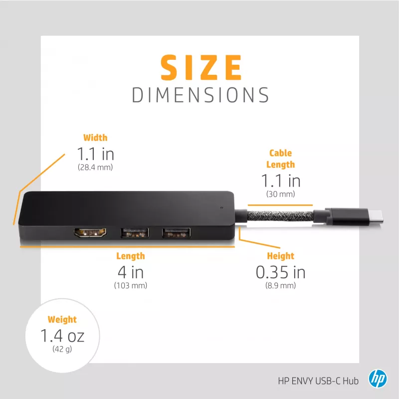 HP ENVY USB-C-hub USB 3.2 Gen 1 (3.1 Gen 1) Type-C