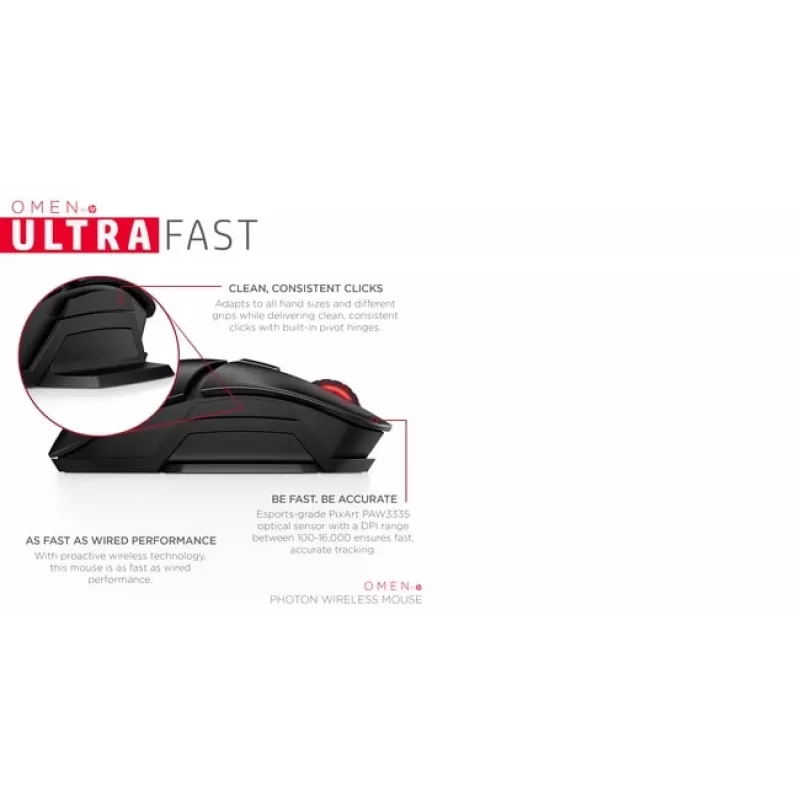 Muis HP OMEN by Photon draadloos Bluetooth USB Type-A