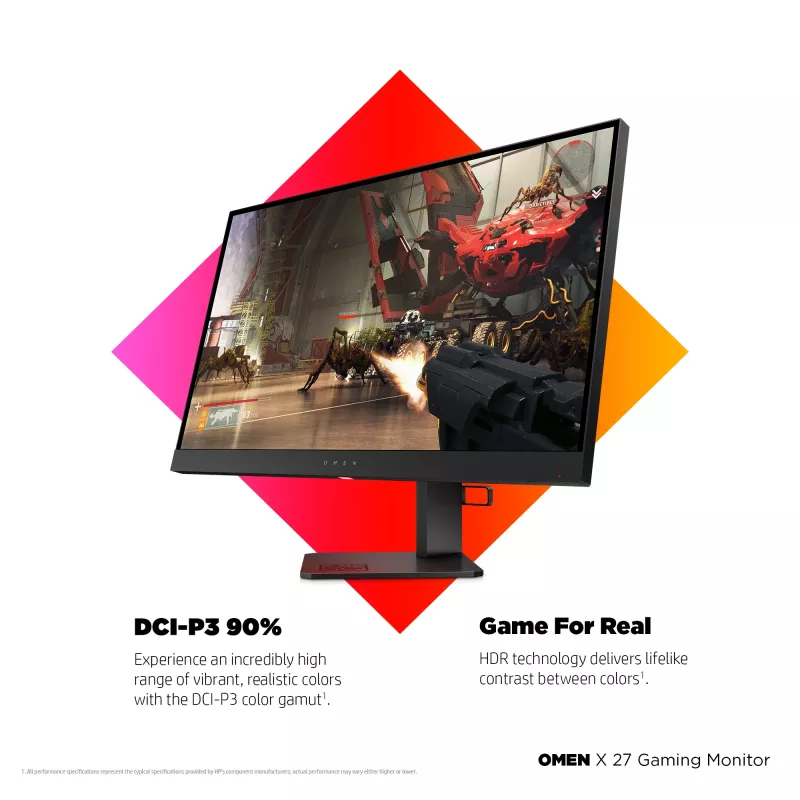 HP OMEN X 27 monitor 68,6 cm (27 inch) 2560 x 1440 pixels Quad HD zwart (refurbished)