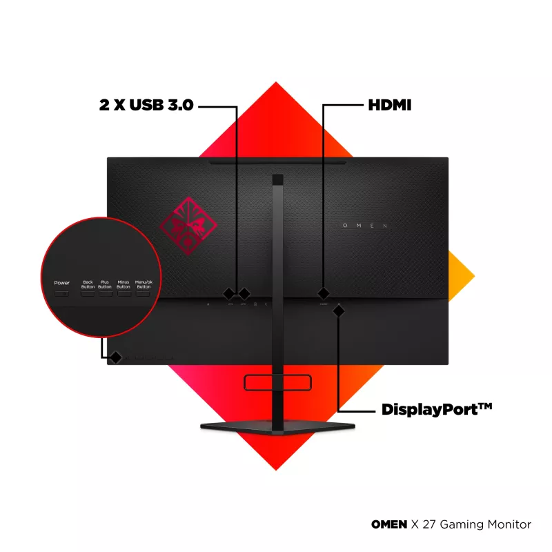 HP OMEN X 27 monitor 68,6 cm (27 inch) 2560 x 1440 pixels Quad HD zwart (refurbished)