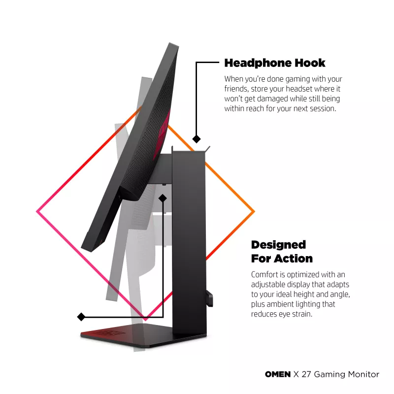 HP OMEN X 27 monitor 68,6 cm (27 inch) 2560 x 1440 pixels Quad HD zwart (refurbished)