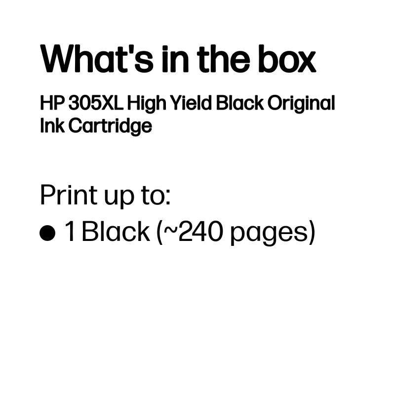 HP 305XL High Yield zwart originele inktcartridge