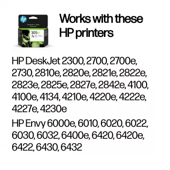 HP 305XL High Yield driekleur originele inktcartridge, cyaan, magenta, geel, 1 stuks, 200 pagina's