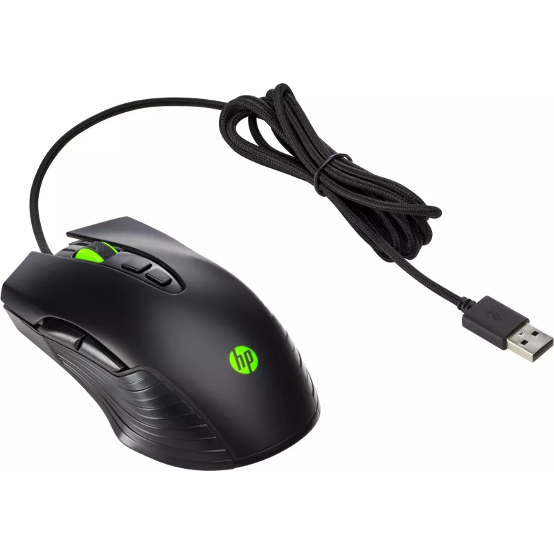 HP X220 achtergrondverlichte gaming-muis, dubbelhandig, optisch, USB Type-A, 3600 DPI, zwart