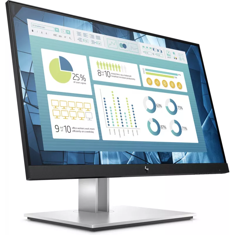 HP E-Series E22 G4 computermonitor 54,6 cm (21,5 inch) 1920 x 1080 pixels Full HD LCD zwart, zilver