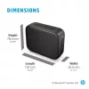 HP zwart Bluetooth Speaker 350, draadloos, USB Type-C, mono draagbare luidspreker, zwart, rechthoekig, knoppen