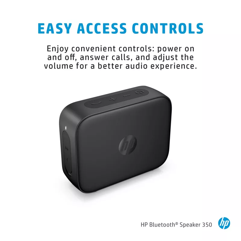 HP zilver Bluetooth-luidspreker 350, draadloos, wit, universeel, ingebouwde batterij, 180 g, 78,5 mm