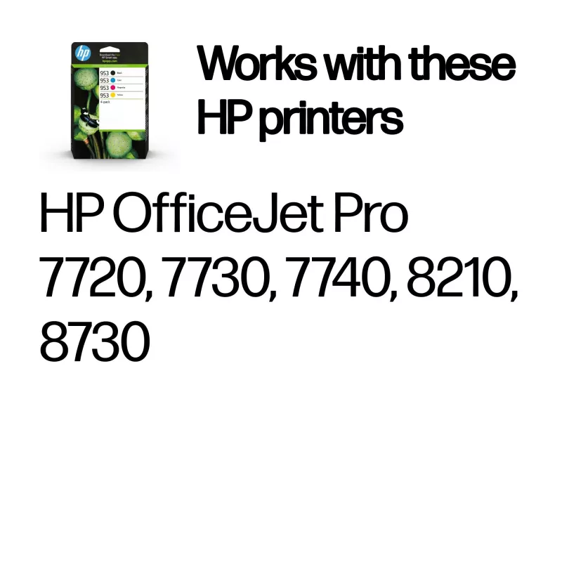 HP 953 4-pack zwart/cyaan/magenta/geel originele inktcartridges