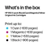 HP 953 4-pack zwart/cyaan/magenta/geel originele inktcartridges