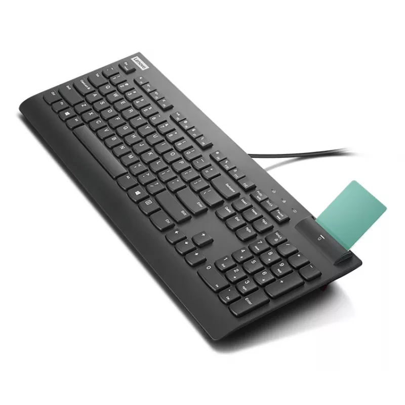 Lenovo Smartcard Wired II toetsenbord thuis/kantoor USB Nordic zwart