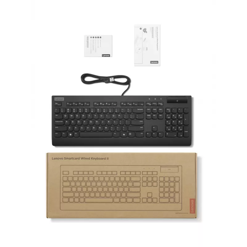 Lenovo 4Y41R64695 toetsenbord thuis/kantoor USB Belgisch, UK-Engels zwart