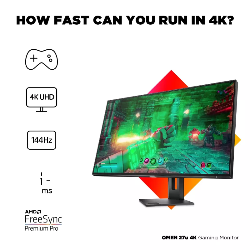 Monitor HP OMEN 27u 27 inch 4K Ultra HD LCD 3840 x 2160