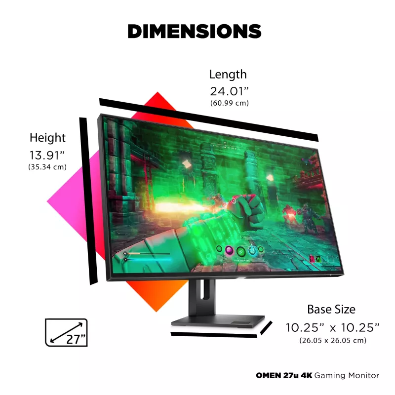 Monitor HP OMEN 27u 27 inch 4K Ultra HD LCD 3840 x 2160