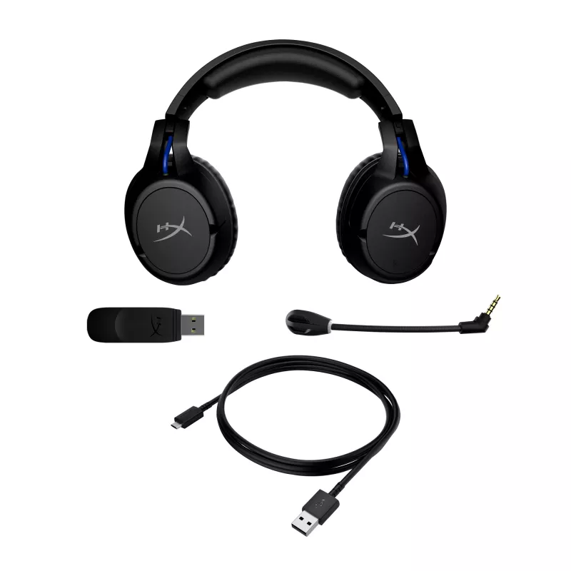 HyperX Cloud Flight - draadloze gaming-headset (zwart-blauw) - PS5-PS4