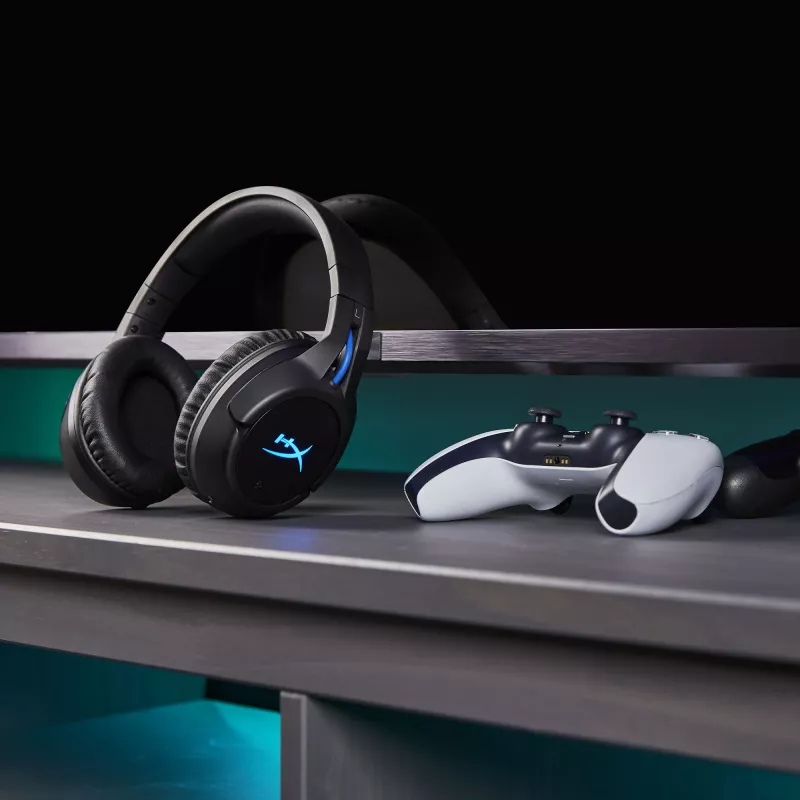 HyperX Cloud Flight - draadloze gaming-headset (zwart-blauw) - PS5-PS4