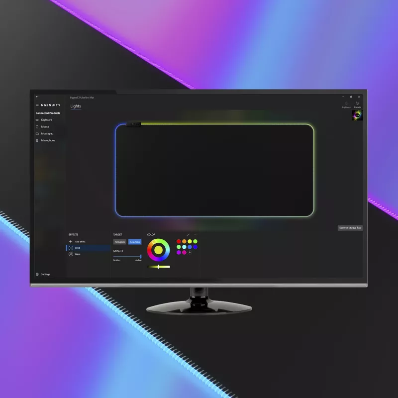 HyperX Pulsefire Mat - RGB gaming-muismat - stof (XL)