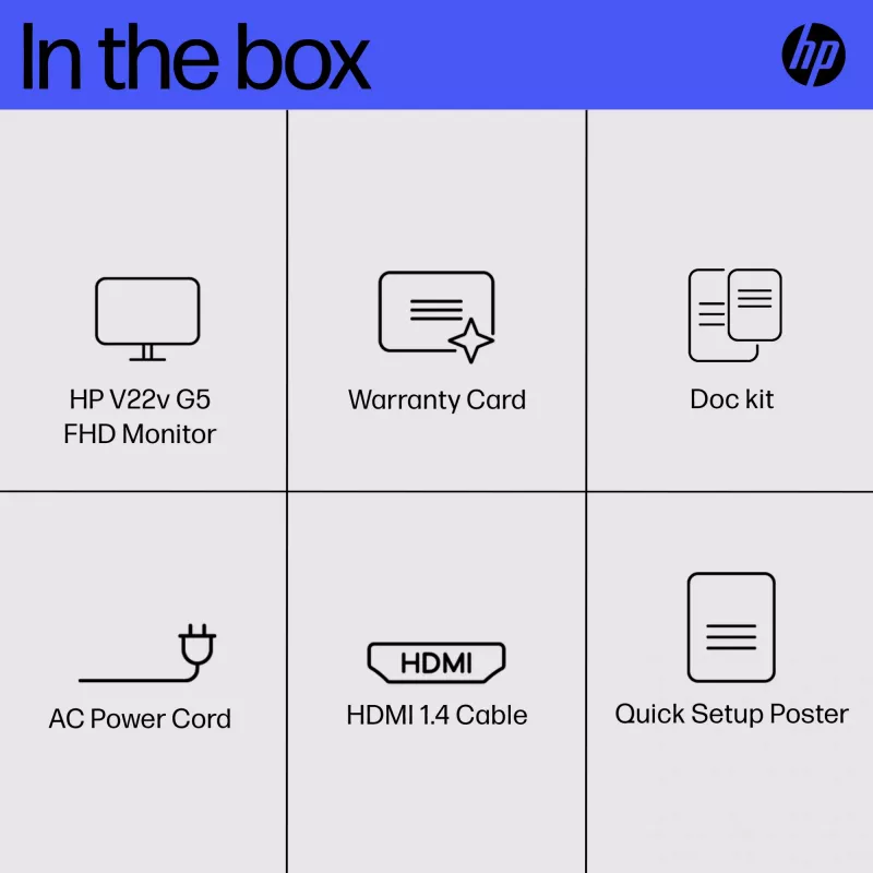 Monitor HP V22v G5 54,5 cm (21,4 inch) Full HD 1920 x 1080
