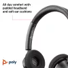 HP Poly Poly Blackwire 3320 USB-A headset, bedraad, kantoor/callcenter, 130 g, headset, zwart
