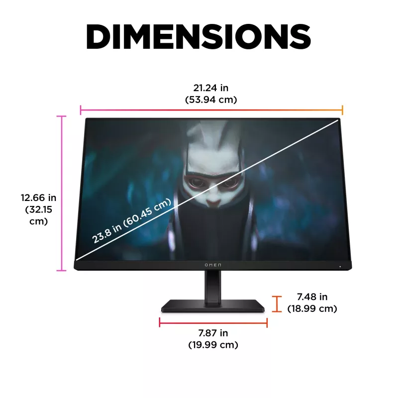 OMEN by HP 60,5 cm (23,8 inch) FHD 165Hz gaming-monitor – OMEN 24