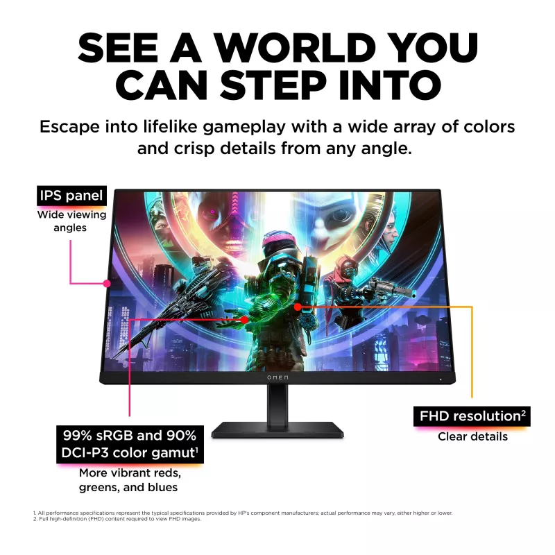 OMEN by HP 60,5 cm (23,8 inch) FHD 165Hz gaming-monitor – OMEN 24