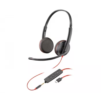 Headset POLY Blackwire C3225 stereo USB-C bedraad kantoor callcenter
