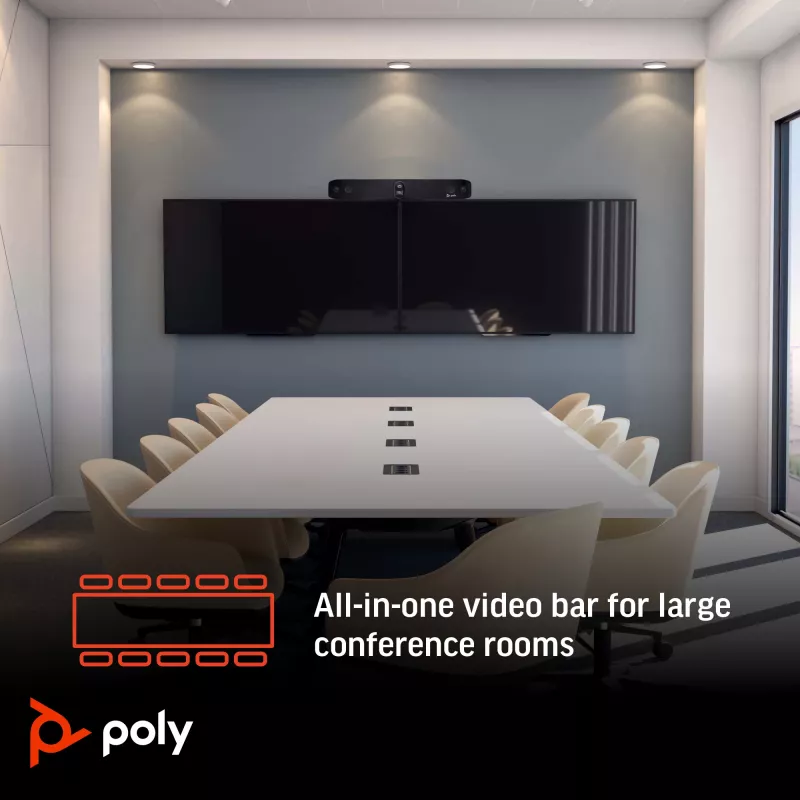 HP Poly Studio X70 all-in-one videobar, 357 kg, 0 - 40 °C, 15 - 80%, 840,2 mm, 135,4 mm, 117,3 mm