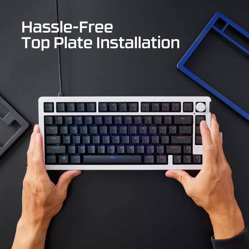 Mechanisch toetsenbord KINGSTON HyperX Alloy Rise 75 top plate Navy Blue (model 85U15AA)