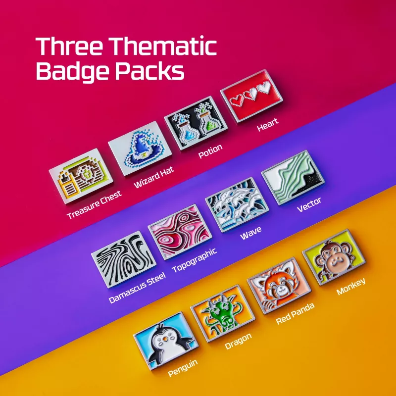 Magnetische pin Kingston HyperX Cute Series 85U21AA — magnetische bevestiging, decoratieve gaming-badge