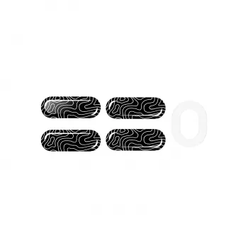 Muisvoeten HP HyperX Glass Skates, PTFE op gehard glas, 7,7×21,2×0,8 mm, wit (paar)